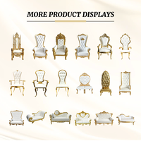 Chaises Trône Royales à Dossier Haut pour Mariés, Canapé de Mariage de Luxe pour Salon, Appartement ou Bar