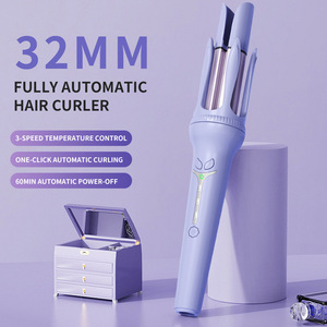 Fer à boucler automatique 32 mm en céramique à ions négatifs, rotation automatique, anti-brûlure, 4 températures, intelligent, une touche, grandes boucles, salon et maison - Product Image 1