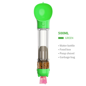 4 в 1 многофункциональная бутылка для воды для домашних животных дорожная прогулочная герметичная собачья миска высокого качества пластиковая для кошек портативная бутылка для воды для собак - Product Image 3