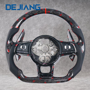 Volant en fibre de carbone forgé pour Volkswagen MK6/MK7 <span class=keywords><strong>Golf</strong></span> 7 GTI/R 2013-2020 Passat B7/B8 Accessoires intérieurs de voiture personnalisés - Product Image 2