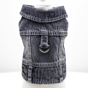 Ropa y Disfraces para Mascotas, Chaleco Vaquero Sostenible para Perros Pequeños, Ropa de Invierno, Chaleco Vaquero para Perros, Chaqueta, Ropa para Mascotas - Product Image 4