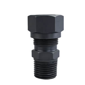Huihong Hydraulic Adapter Carbon Steel Metric Male Threaded <b>Black</b> Oxidation For Oil System Connection - Product Image 1