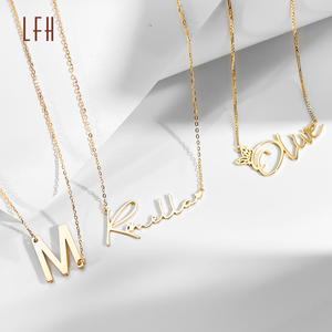 Joyería Personalizada, Joyería de Oro Real de 18k, Collar con Nombre Personalizado, Signo del Zodiaco, Sin Pedido Mínimo, Collar con Nombre Personalizado - Product Image 3