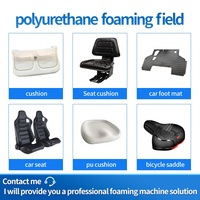 Machine à mousser PU compacte basse pression certifiée CE, à économie d'énergie, contrôlée par PLC, pour coussin de siège de moto sur mesure