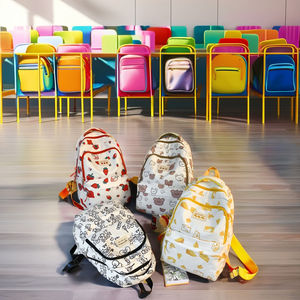 Sac à dos personnalisé pour étudiant, graffiti frais, grande capacité, sac d'école décontracté imprimé <span class=keywords><strong>fraise</strong></span> ours - Product Image 2