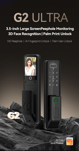 قفل ذكي آمن ومريح يعمل ببصمة الإصبع وكلمة المرور وتقنية RFID ومفتاح وبصمة راحة اليد للمنازل والفيلات وبيوت الإيجار - Product Image 2