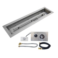 Brûleur de poêle à foyer linéaire SS 304, en acier inoxydable avec Kit de connexion de gaz au Propane, vente en gros, livraison gratuite