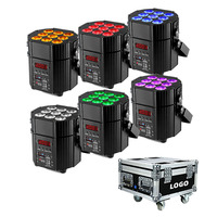 Buena calidad 9*12W RGBWA + UV 6 en 1 LED batería boda Uplight DJ Bar Stage Wash Par iluminación con DMX inalámbrico