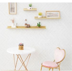 Nordico in <span class=keywords><strong>ferro</strong></span> <span class=keywords><strong>battuto</strong></span> parola parete divisoria mensola camera da letto decorazione soggiorno TV mensola a muro - Product Image 3