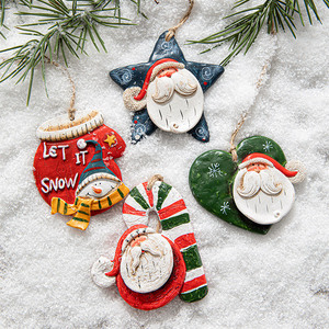 Adorno Navideño <span class=keywords><strong>de</strong></span> Resina Pintada <span class=keywords><strong>de</strong></span> <span class=keywords><strong>Santa</strong></span> <span class=keywords><strong>Claus</strong></span>, Estilo Vintage, Decoración <span class=keywords><strong>de</strong></span> Cerámica para Árbol <span class=keywords><strong>de</strong></span> Navidad - Product Image 1