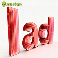 XDSIGN Enseigne LED Halloween personnalisable rapide, lettres 3D en acrylique semi-transparent, étanche, pour décoration automobile et publicité