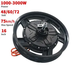 16 pollici 1000-3000W 48V/60V/72V/96V kit motore elettrico motore ruota mozzo scooter