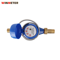 Compteur d'eau intelligent numérique intelligent à lecture directe Mbus photoélectrique/RS485 Compteur d'eau sèche en laiton contrôlé par vanne à distance