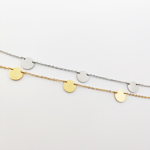 Collier avec pendentif rond en acier inoxydable, personnalisable avec votre Logo, différentes formes, <span class=keywords><strong>disque</strong></span> vierge, pièces de monnaie, pendentif - Product Image 3