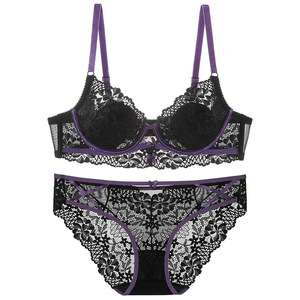 Lencería Sexy Transpirable Estilo Francés, <span class=keywords><strong>Sujetador</strong></span> Ultrafino con Relleno, Detalle de Lazo, <span class=keywords><strong>Copa</strong></span> 3/4, Diseñado para que los Bustos Más Grandes Parezcan Más Grandes - Product Image 5
