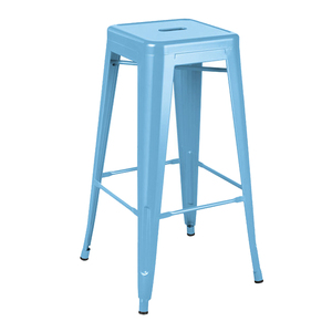 Chaises et tabourets de bar style français Taburete Alto en métal jaune Tabouret de bar moderne pour salon et cuisine - Product Image 5