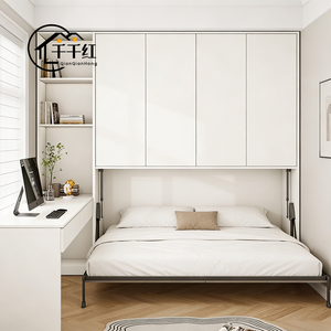 <span class=keywords><strong>Lit</strong></span> <span class=keywords><strong>mural</strong></span> vertical minimaliste personnalisable avec <span class=keywords><strong>bureau</strong></span> intégré et rangement pour bureaux à domicile et chambres - Product Image 1