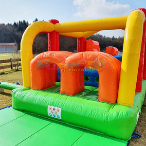 Commercial grade outdoor party bouncy castle combo bouncer <b>inflatable</b> mini bounce <b>house</b> obstacle course for kids - Product Image 4