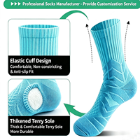 Chaussettes de sport en nylon/coton absorbant la transpiration, à logo personnalisé, imprimées numériquement, pour le cyclisme et l'usage quotidien - Toutes saisons