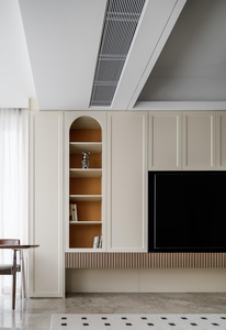 Meuble mural <span class=keywords><strong>TV</strong></span> en bois traditionnel, écologique et durable, au design antique, pour salon, appartement familial - Product Image 6