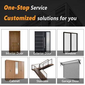 <span class=keywords><strong>Porte</strong></span> d'entrée double en bois pour villa, design moderne luxueux, arquée, avec surface finie et construction à âme pleine - Product Image 5