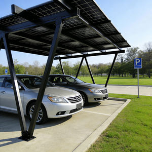 簡単設置地上設置10kw防水ソーラーパネルカーポートシステムアルミ製PV駐車場構造ソーラーモダンソーラーカーパーキング - Product Image 3