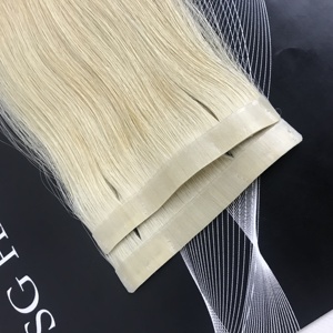 Extension Clip-in Senza Cuciture in Capelli Umani Europei Vergini SHY, Lisci Setosi Biondi a Trama Singola - Product Image 4