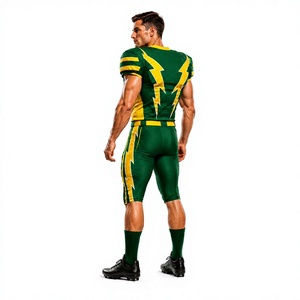 Fabrication d'uniformes de football américain respirants à manches courtes, design libre et personnalisation du nom et du numéro de l'équipe. - Product Image 6