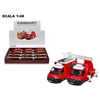 MAZZEO GIOCATTOLI Kinsmart Camion de pompiers 1:48 Modèle de véhicule en métal moulé sous pression, ensemble de véhicules de collection à rétrofriction, pour les 5-7 ans