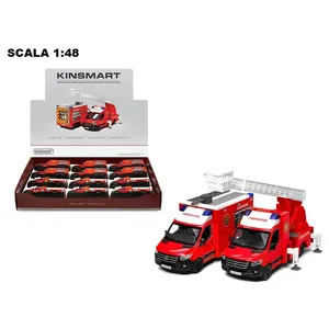 Kinsmart Mercedes Benz <b>Fire</b> Truck 1:48 Diecast Toy Model Collectible Vehicle Set - Product Image 3