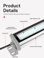 Lampe de travail LED universelle Jiuzheng 110-220V en alliage d'aluminium de 350 mm avec alarme anti-explosion pour usage incendie et domestique
