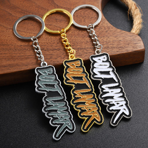 Porte-clés personnalisé en alliage de zinc métallique plaqué argent, logo de <span class=keywords><strong>marque</strong></span> d'entreprise, lettre personnalisée, porte-clés en émail <span class=keywords><strong>pour</strong></span> cadeaux d'entreprise - Product Image 5