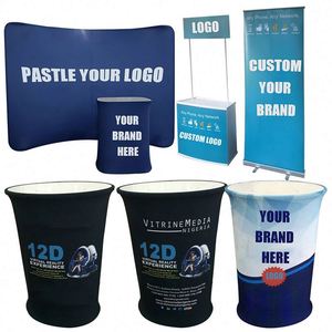 Mostrador de Exhibición con Diseño Gráfico Personalizado, Stand de Exhibición Plegable con Iluminación LED para Eventos - Product Image 1