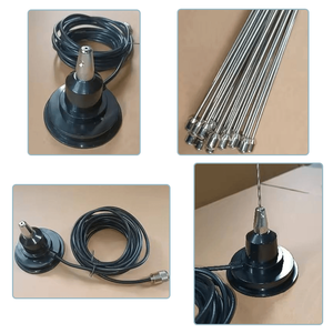 Antenne radio mobile pour voiture CB 27 MHz 3,5 dBi en acier inoxydable avec base magnétique et connecteur PL259, type antennes de communication - Product Image 2