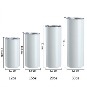 Vente en gros <span class=keywords><strong>de</strong></span> gobelets fins en acier inoxydable à double paroi, droits, vierges pour sublimation, <span class=keywords><strong>de</strong></span> 12, 15, 20 <span class=keywords><strong>et</strong></span> 30 oz, avec couvercle, pour cadeau d'Halloween - Product Image 2