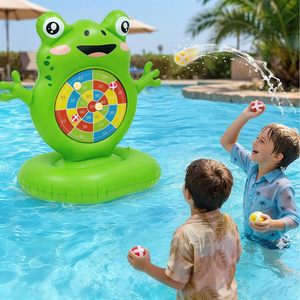 เกมปาเป้าสระน้ำเป่าลมรูปกบพร้อมสปริงเกอร์ - Product Image 1