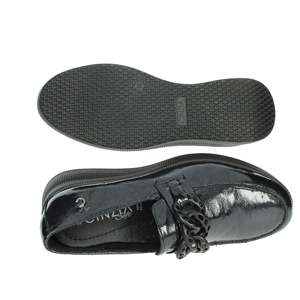 Cinzia <b>Soft</b> Women's Moccasin Black Platform Loafer <b>Shoes</b> - Product Image 6