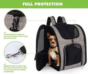 Mochila transportadora de mascotas gratuita, expandible, con malla transpirable para perros pequeños, gatos y cachorros, mochila para mascotas. - Product Image 4