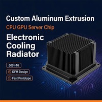 Radiateur de refroidissement électronique pour processeur, GPU, serveur, en aluminium extrudé 6061-T6, fabriqué en usine OEM
