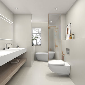 Morandi 마이크로 시멘트 600x1200mm 매트 단색 전신 미끄럼 바닥 벽 도자기 타일 - Product Image 6