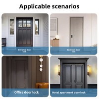 Cylindre de serrure intelligent de haute sécurité sans poignée pour la maison en alliage d'aluminium Cerradura Inteligente Candado Serrure De Porte Cloud Card