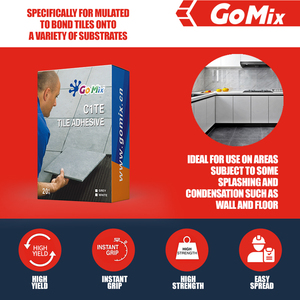 Cómo <span class=keywords><strong>pegar</strong></span> azulejos de cerámica con pegamento de azulejo de cerámica Gomix C1TE - Product Image 4