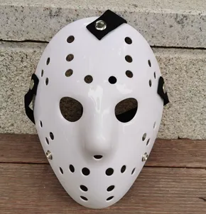 Erwachsene Halloween Scary Slasher Maske Kunststoff Weiß Jason Hockey Voll gesichts maske