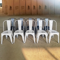 Chaises de salle à manger empilables traditionnelles en fer pour appartements, cafétérias et restaurants (vente en gros)