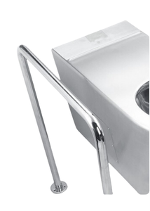 Toilettes pour handicapés en acier inoxydable 304 P-trap montées au sol avec dispositif d'accoudoir - Product Image 4