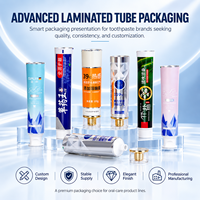 Tube d'emballage de dentifrice en aluminium et plastique avec logo personnalisé, capuchon à vis imprimé UV, 12,7-35 mm, conteneur pour soins bucco-dentaires