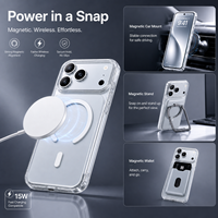 Coque de téléphone PC transparente magnétique avec recharge sans fil antichoc pour iPhone 16 Fabricant OEM ODM Chine