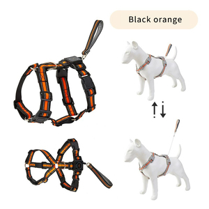 ペットハーネスの専門家が製造した新しい大型犬ハーネスと格納式リーシュセット反射ポリエステルシンプルスタイル - Product Image 2