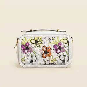 Модная сумка через плечо, Цветочная серия, модная кожаная сумка, новейший дизайн, сумка-мессенджер