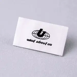 Custom T Shirt Cloth Private Brand Logo Tag Textile Neck Fabric Luxury High Density Garment Woven Labels For Clothing